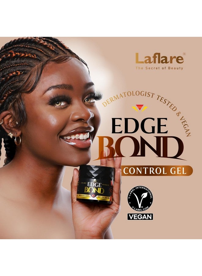 لافلير جل تثبيت الشعر Edge Control Extreme Hold للشعر الطبيعي والأطفال مع البيوتين وزيت جوز الهند غير الدهني لجميع أنواع الشعر 100 مل (كرز) - Image 1