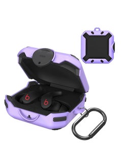Case for Beats Fit Pro 2021, Secure Lock Cases with Anti-Lost Carabiner Compatible with Beats Fit Pro (Violet)