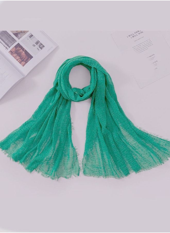 Generic Women Cotton Hijab Scarf With Plain Design 
