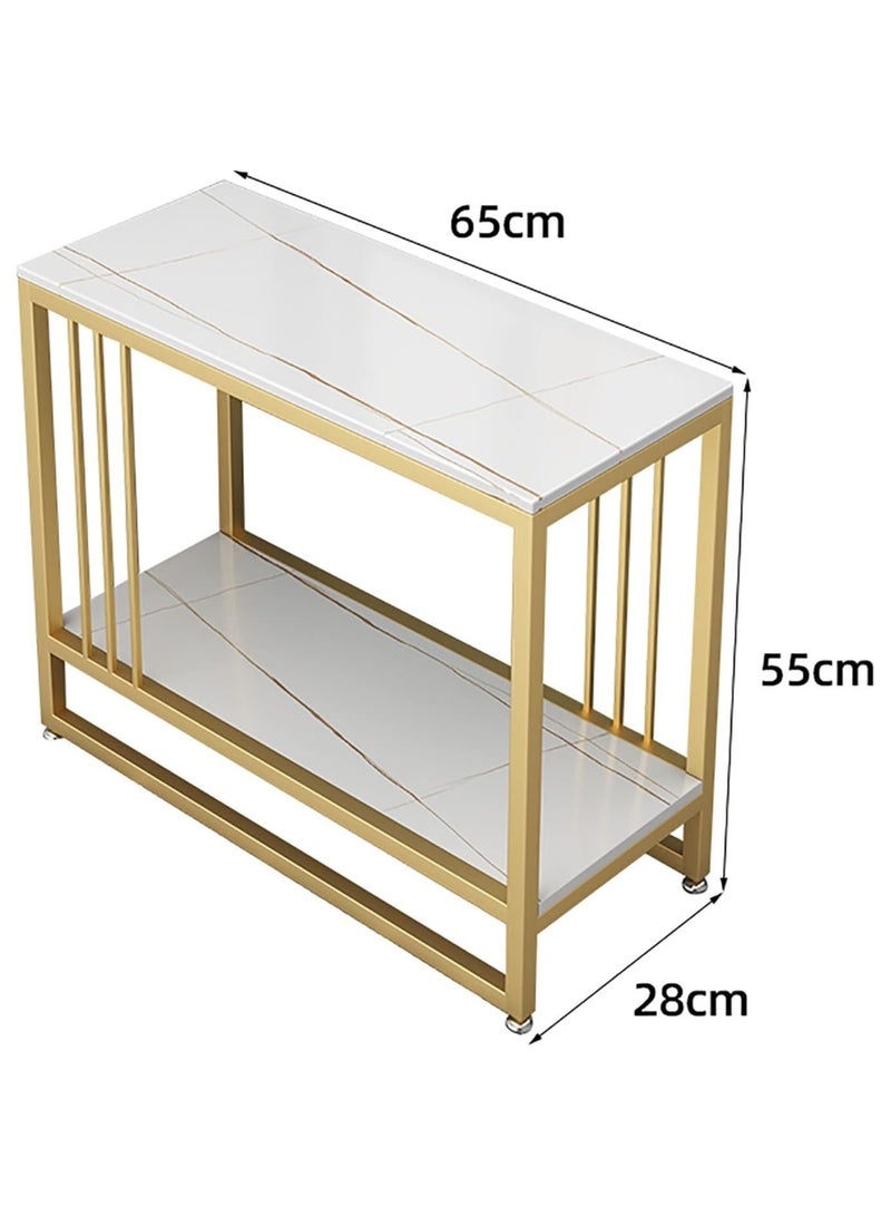 DubaiGallery Table with Storage Shelves Center Table Coffee Table Living Table Double Storage Coffee Table with Drawers Sturdy and Durable Perfect for Multiple Occasions - Image 4