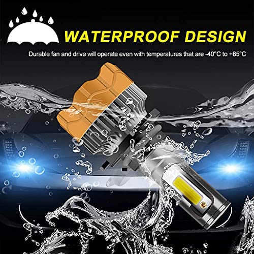 STHIRA® H4 LED Headlight for Car, 50W 10000 Lumens Per Pair Super Bright LED Headlights Conversion Kit 6000K White, 360-degree Illumination, 300% Brightness, Pack of 2 - Image 5