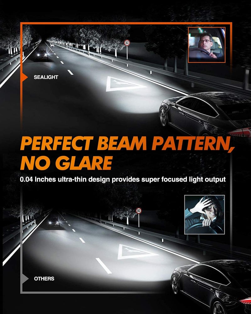 STHIRA® H4 LED Headlight for Car, 50W 10000 Lumens Per Pair Super Bright LED Headlights Conversion Kit 6000K White, 360-degree Illumination, 300% Brightness, Pack of 2 - Image 2