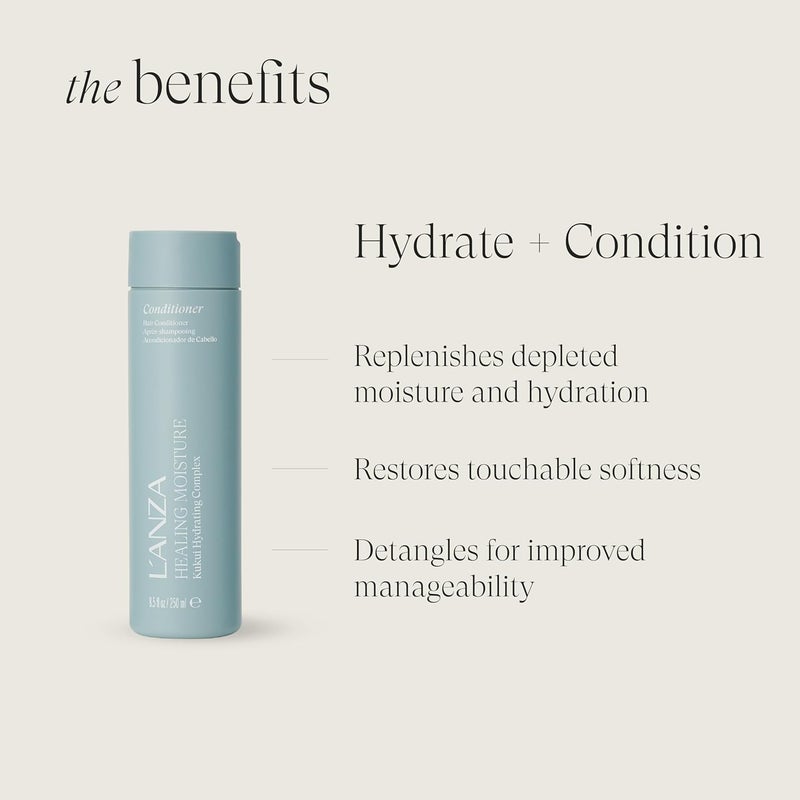 L'ANZA Healing Moisture Kukui Nut Conditioner - 8.5 Fl Oz, Nourishing Hair Conditioner for All Hair Types - Image 3