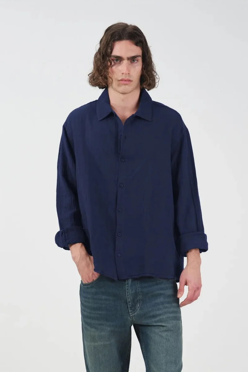 GIESTO Men's Relaxed Fit Cotton Long Sleeve Shirt
