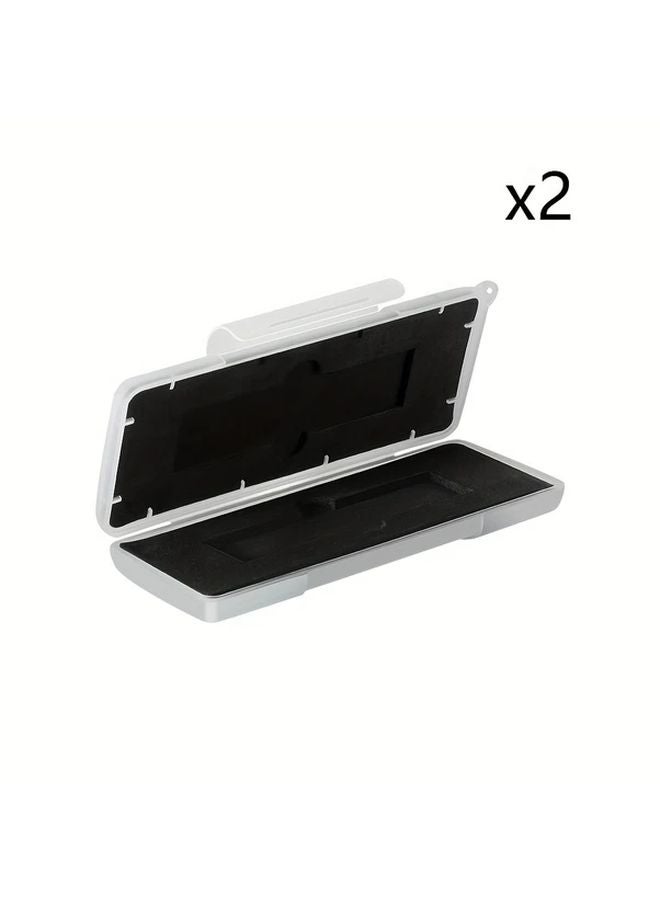 2 White M2 Hard Drive Storage Case 2pcs SSD Protection Box Sealed PP Cover - Image 1