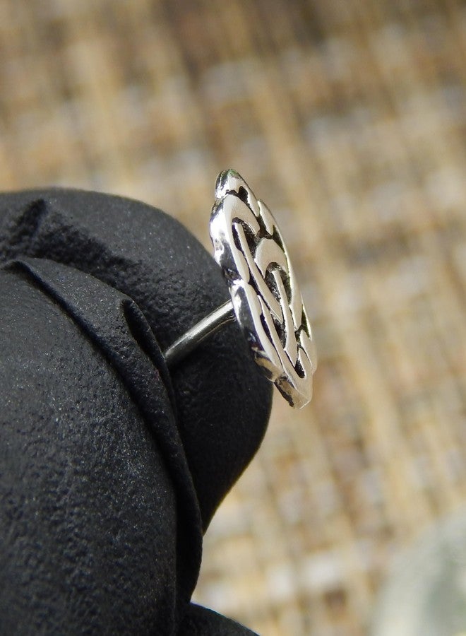 آيسروز أقراط مرصعة بعقدة سلتيك على شكل زهرة سلتيك من الفضة الإسترليني عيار 925 من ICYROSE، مقاس 10 مم (خالية من النيكل) - Image 3