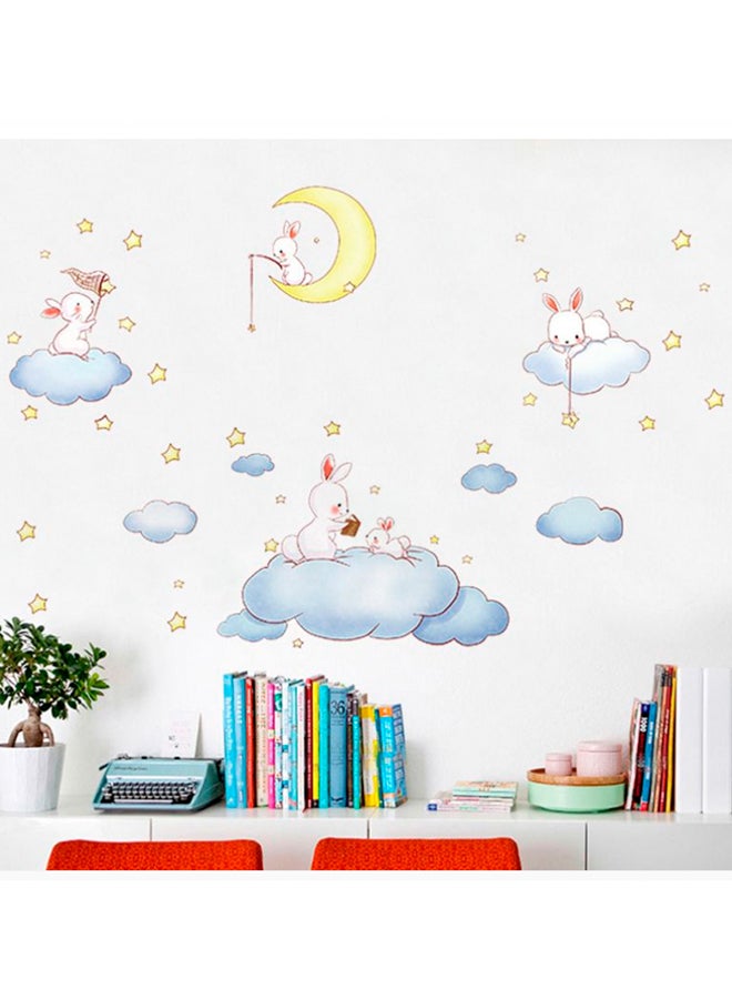 Cartoon Rabbit Wall Stickers Multicolour 60x90cm - Image 1