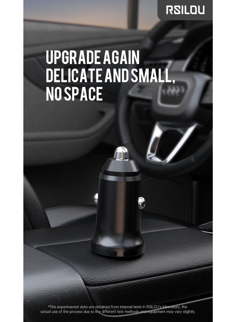 RSILOU R4505 20W Dual-Port Fast Car Charger – USB & Type-C, Compatible with iPhone 14/13/12, Samsung Galaxy S23/S22, Huawei, Xiaomi & All PD/QC Devices - Image 3
