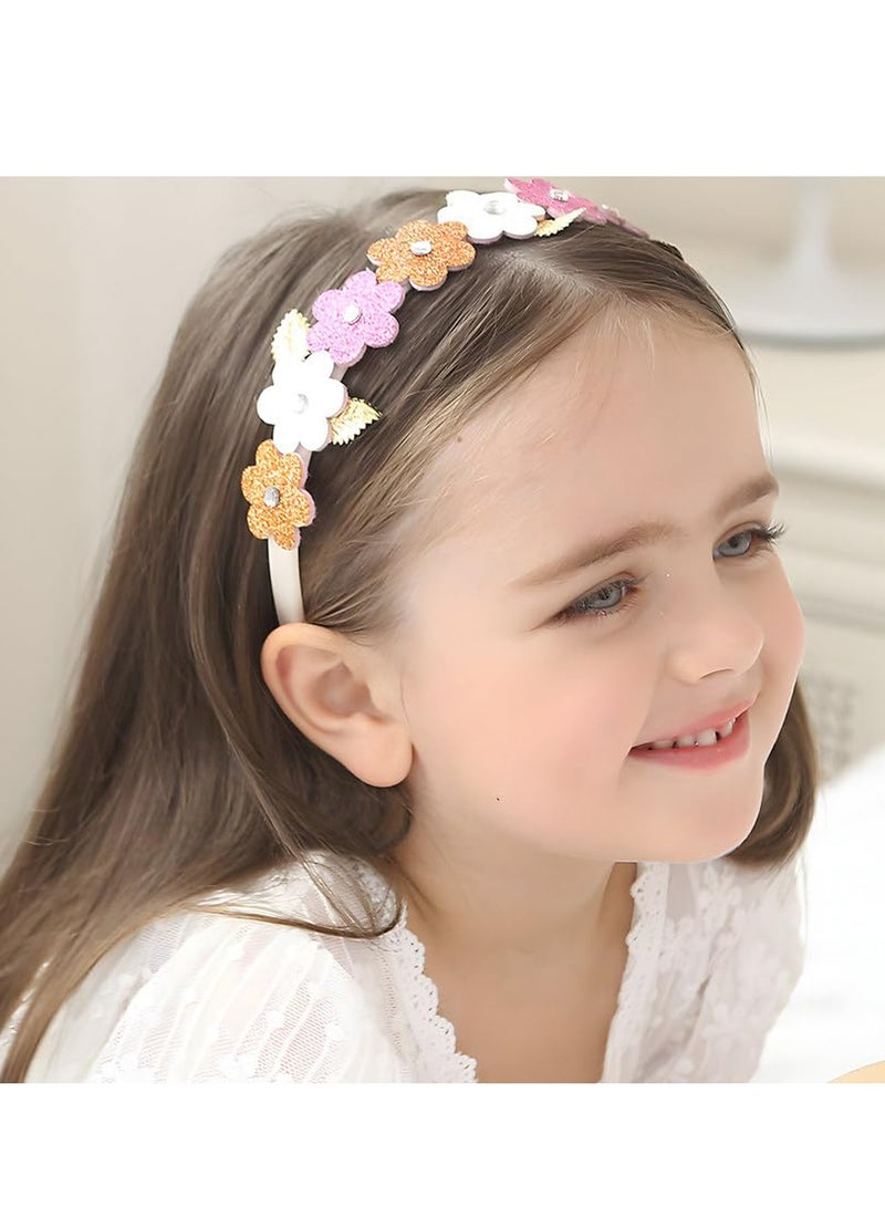 Loquat Glitter Headbands for Girls, 3 Pack Silver Star Pink Headband Little Girls Hair Accessories, Cute Toddler Headband Sparkly Hair Bands for Kids, Children, Teens, Women - Image 2