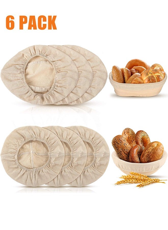 6 Pcs Bread Basket Bag, Liners Cloth Cover Linen Dough Rising Bowl Cover for Bakery Home Baking Professional Baking Tools for Shaping Small to Medium Sized Dough (10 Inch Oval, 9 Inch Round) - pzsku/Z02901AC3AA4546C5A643Z/45/_/1730794697/bf089230-5c60-4624-939b-872d692c8f88