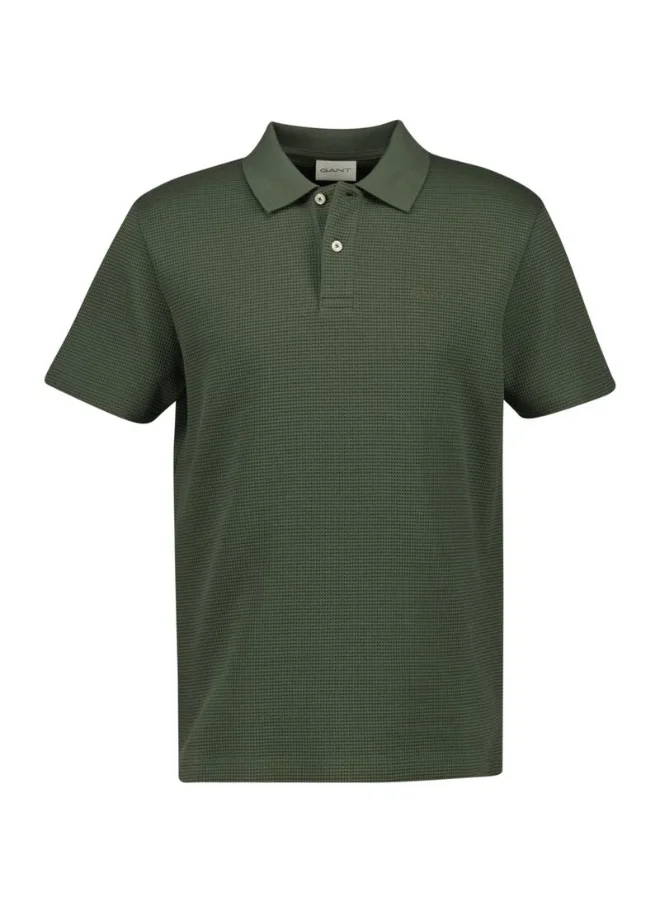 GANT Gant Waffle Textured Polo Shirt