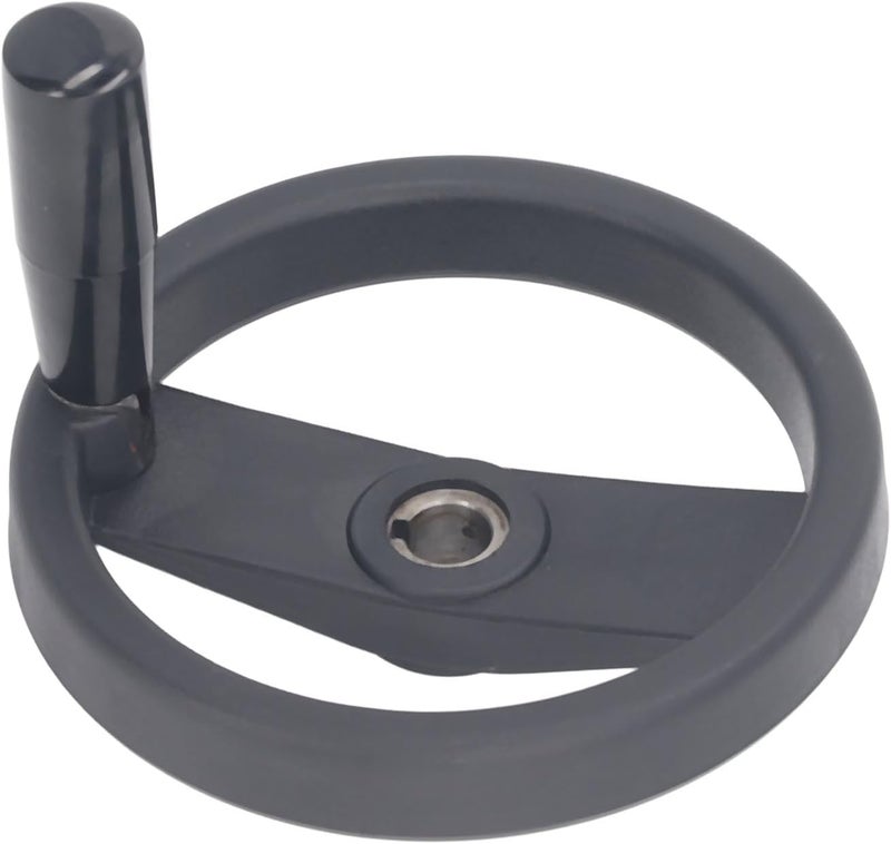 Hand Wheel 16mm Center Hole, Lathe Handwheel, 160mm Outer Diameter with l Handle, 2 Spoked Grinder Handwheel for Industrial Tools, Made of l - Image 1