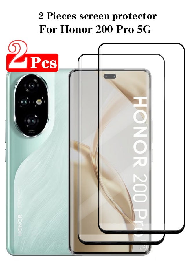 2 Pieces Full Cover Glass Screen Protector For Honor 200 Pro 5G Black/Clear and Screen Protector Accessories - pzsku/Z02903108D4908F7123E5Z/45/_/1721373857/1dd25265-bc2f-4982-9af0-ace3baf22ee5