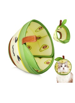 Cat Cone Collar Soft, Comfortable Cat Recovery Collar Pet Cone for Small Large Cats, Lightweight Elizabethan Collar for Cats Kittens After Surgery Prevent from Licking WoundsGreen, S