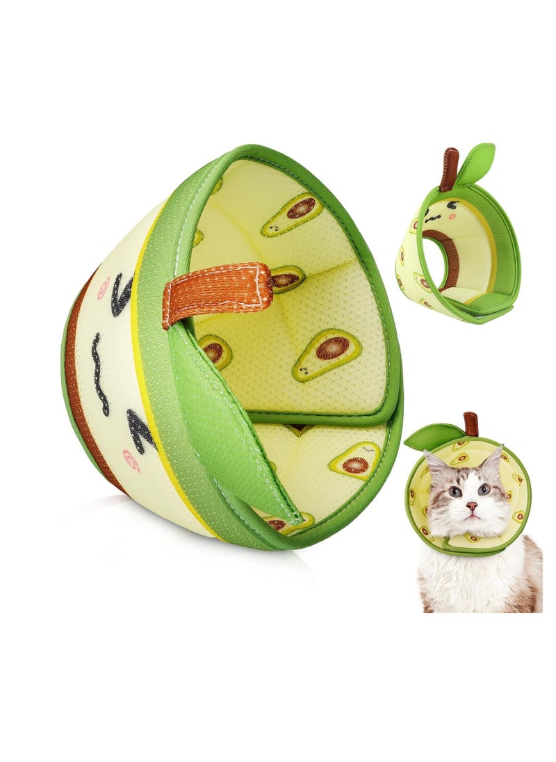 SYOSI - Cat Cone Collar Soft, Comfortable Cat Recovery Collar Pet Cone for Small Large Cats, Lightweight Elizabethan Collar for Cats Kittens After Surgery Prevent from Licking WoundsGreen, S - Image 1