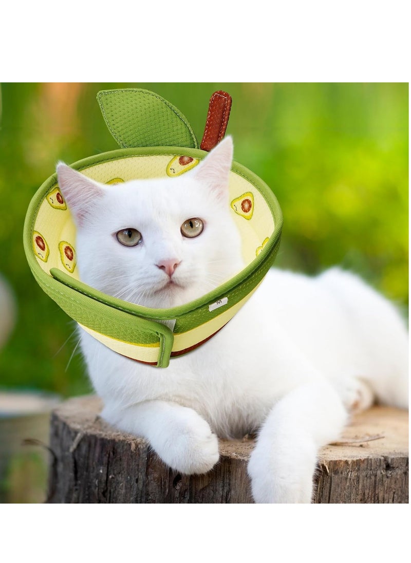 SYOSI - Cat Cone Collar Soft, Comfortable Cat Recovery Collar Pet Cone for Small Large Cats, Lightweight Elizabethan Collar for Cats Kittens After Surgery Prevent from Licking WoundsGreen, S - Image 1