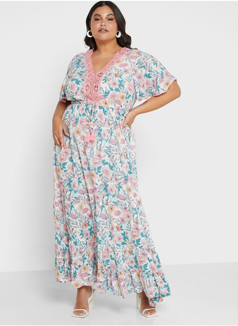 Avenue Striped Tiered Dress  - Image 1