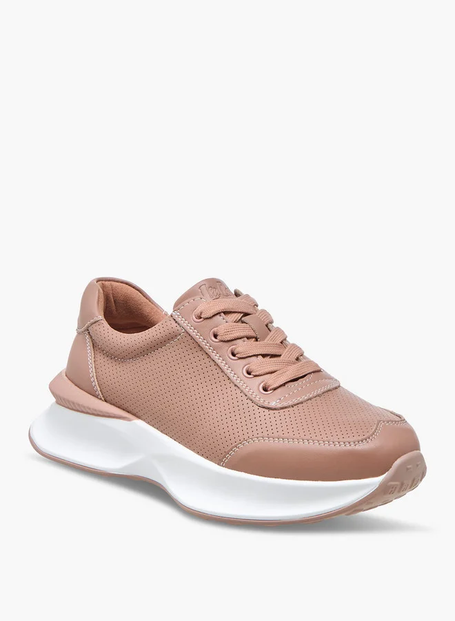 لي كوبر Women's Textured Lace-Up Sneakers