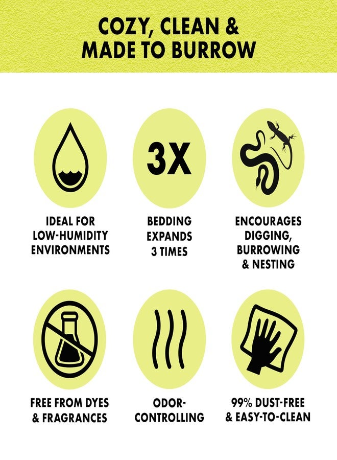 زيلا فراش زيلا المريح للزواحف، فراش ورقي للزواحف التي تحفر الجحور، مناسب للسحالي والثعابين، سعة 24.6 لترًا - Image 3