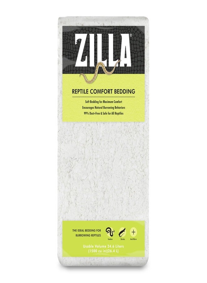 زيلا فراش زيلا المريح للزواحف، فراش ورقي للزواحف التي تحفر الجحور، مناسب للسحالي والثعابين، سعة 24.6 لترًا - Image 1