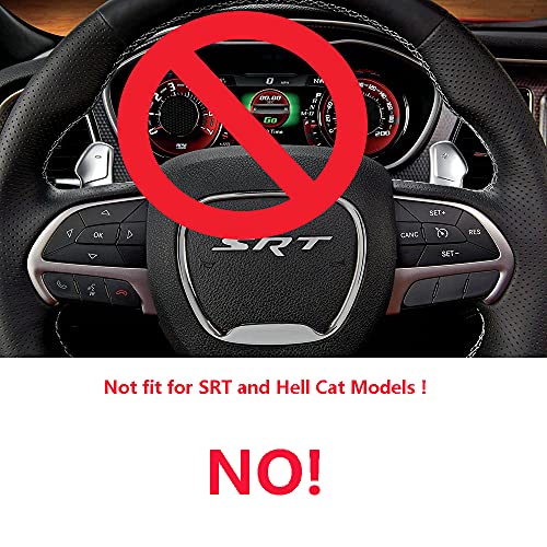 ELONN Paddle Shifter Extension for Dodge Charger,Challenger - Billet Aluminum Steering Wheel Paddle Shifters Covers Compatible with Dodge Charger,Challenger,Durang and More (See Fitment) - Red - Image 3