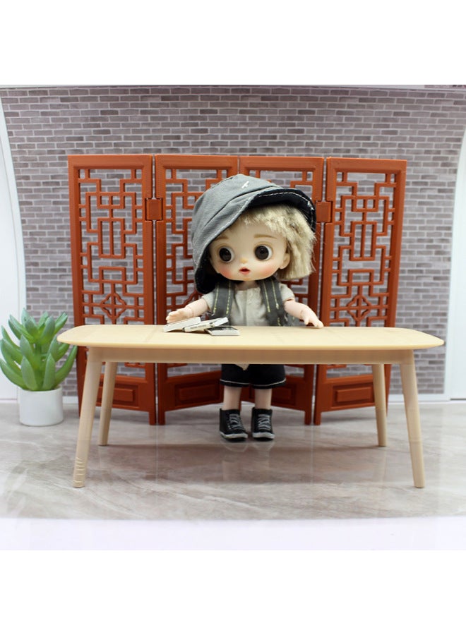 12 Points Mini Screen Antique Imitation Wooden Partition Doll House Simulation Furniture Model Miniature Scene Decoration Small Ornaments-Color:1:12 Ancient Style Screen - Image 5