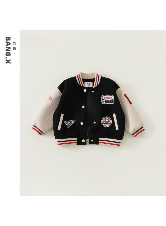 Yubao Children's Wear Children's Baseball Suit Coat Boys' Spring Casual Letter Labeling Jacket Girls' Cy83089