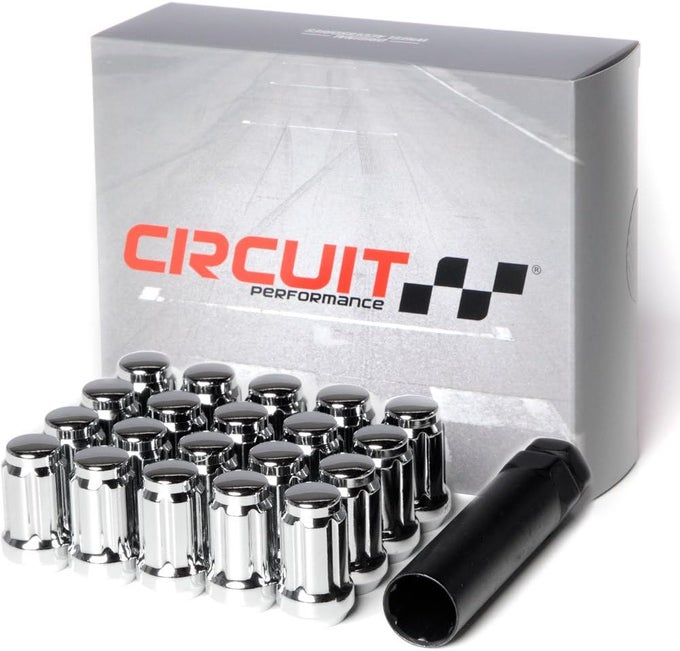 Spline Drive Tuner Acorn Lug Nuts Chrome 12X1.5 Forged Steel (20Pc + Tool)