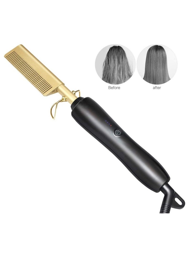 ELTRAZONE Heating Comb Straightener Electric Hot Comb Flat Iron Hair Straightening Brush Smoothing Iron Comb Hair Straightener Brush  - Image 4