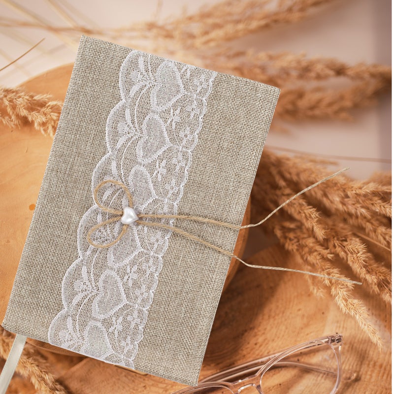 Embroidered Fabric Guest Book for Wedding Parties, Durable and Stylish Reunion Supplies - Image 4