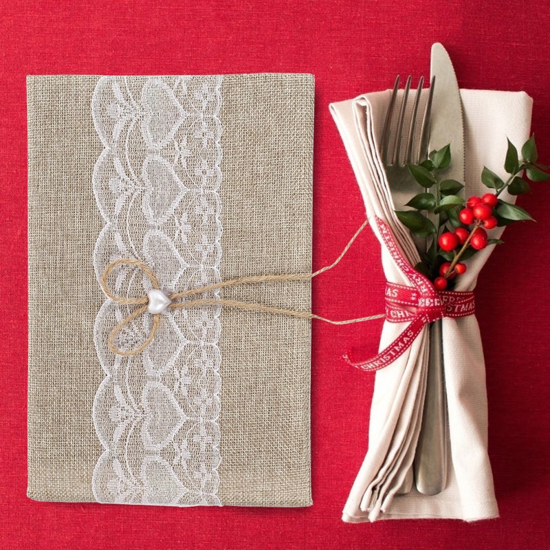 Embroidered Fabric Guest Book for Wedding Parties, Durable and Stylish Reunion Supplies - Image 3