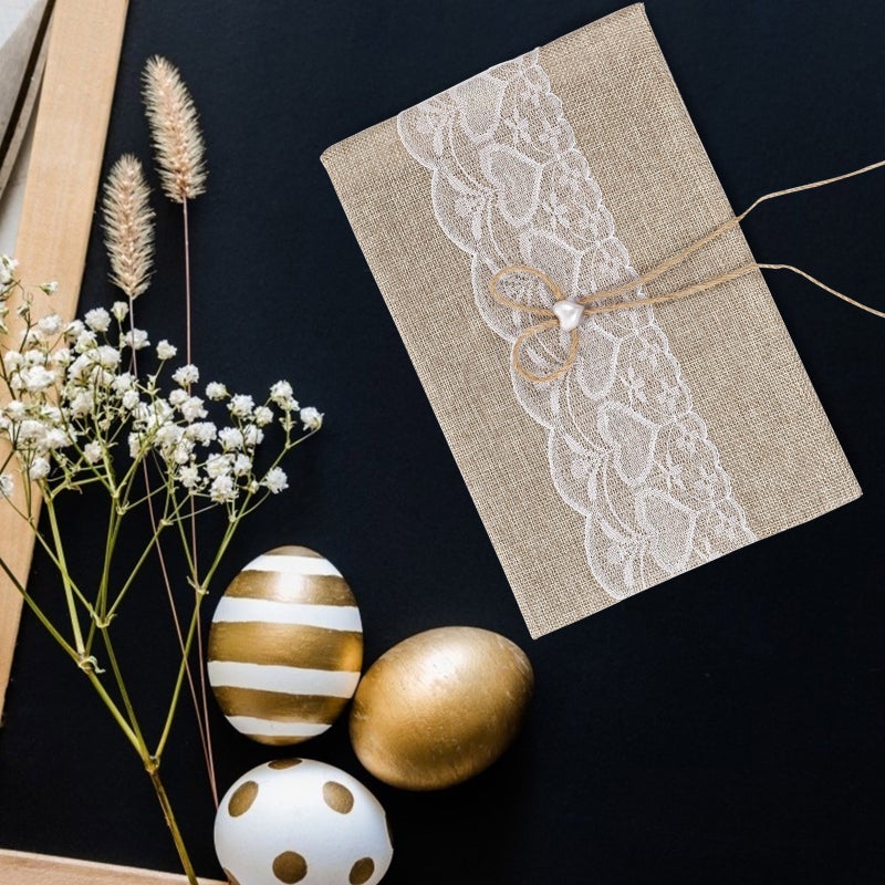 Embroidered Fabric Guest Book for Wedding Parties, Durable and Stylish Reunion Supplies - Image 5