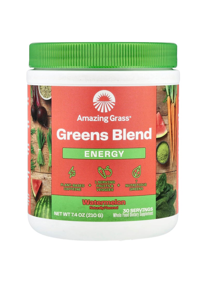 Greens Blend, Energy, Watermelon, 7.4 oz (210 g)