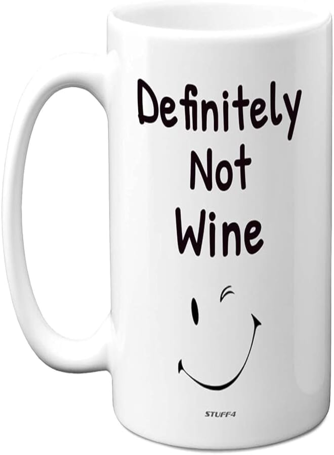 Stuff4 Definitely Not Wine Funny Mugs, 11oz Ceramic Dishwasher Safe Premium Mugs, Whiskey Gift, Office Gifts for Women, Rum Gifts for Men, Funny Work Mug,