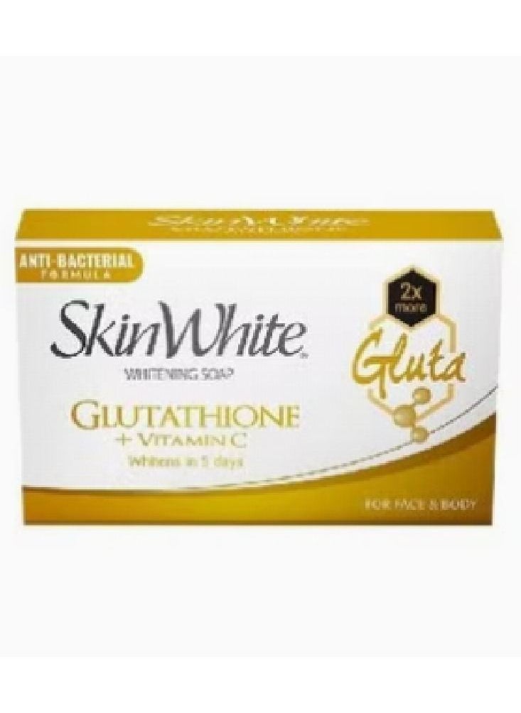 سكين وايت SkinWhite Advanced Power Whitening Gluta+Vit C Soap 90g  - Image 1