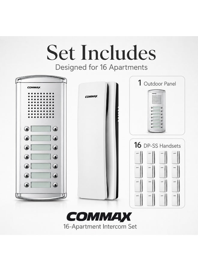 COMMAX Audio Door Intercom System for 16 Apartments - Image 2