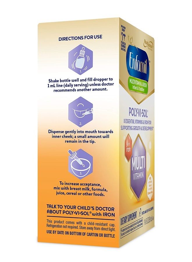 Enfamil قطرات مكملات الفيتامينات المتعددة بولي في سول مع الحديد 50 مل - Image 4
