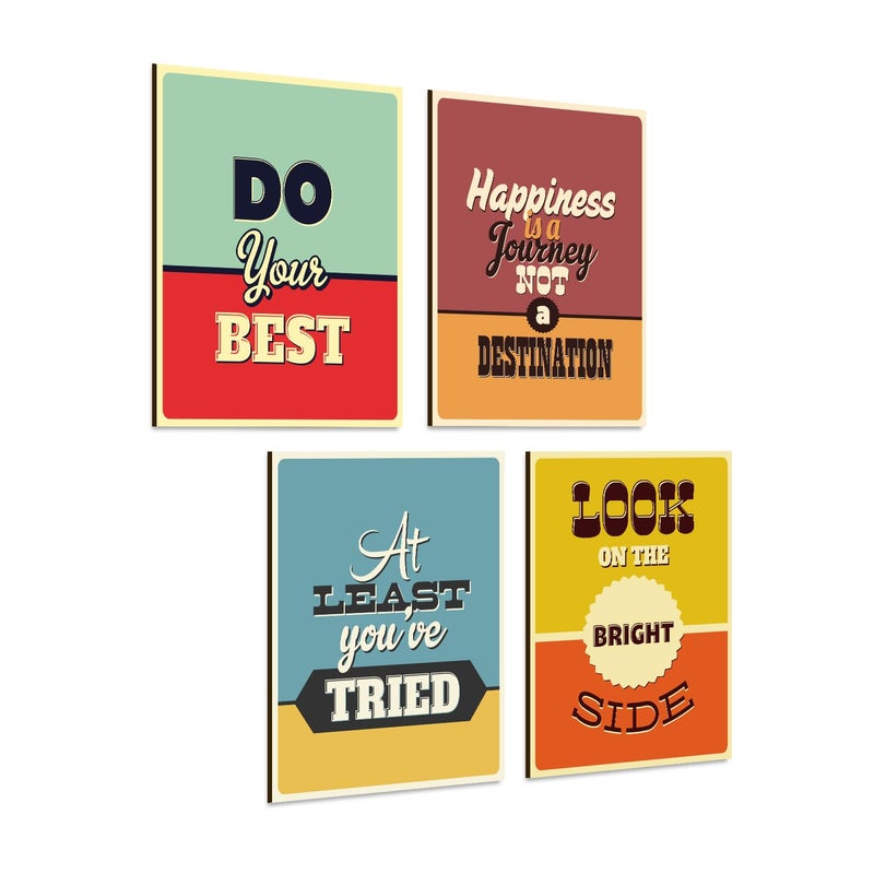 PAPER PLANE DESIGN Poster Frames Quotes Size 825 x 1175 inch Set of 4 Motivational H - Image 1