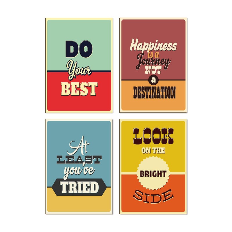 PAPER PLANE DESIGN Poster Frames Quotes Size 825 x 1175 inch Set of 4 Motivational H - Image 4