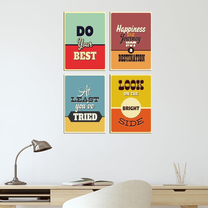 PAPER PLANE DESIGN Poster Frames Quotes Size 825 x 1175 inch Set of 4 Motivational H - Image 3