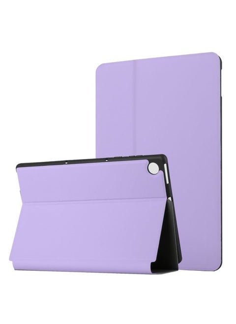 Case Cover For Lenovo Tab M10 Plus TB-X606F/X606X Dual-Folding Horizontal Flip Tablet Leather Case with Holder Light Purple