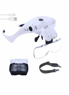Excefore Head‑Mounted Magnifier, Rechargeable Headband Magnifying Glass  - Image 1