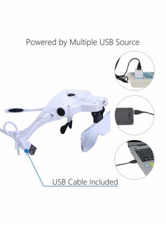 Excefore Head‑Mounted Magnifier, Rechargeable Headband Magnifying Glass  - Image 2