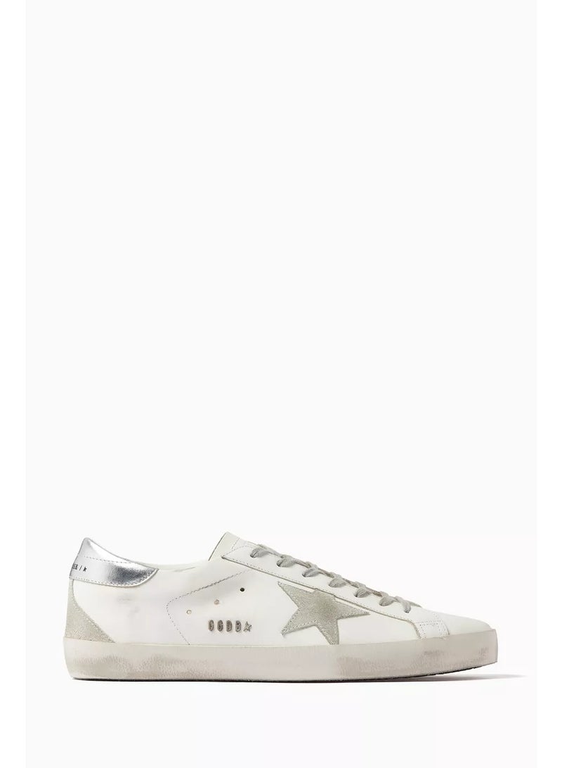 Golden Goose Men's Super-Star Low-Top Sneakers White/Grey - Image 1