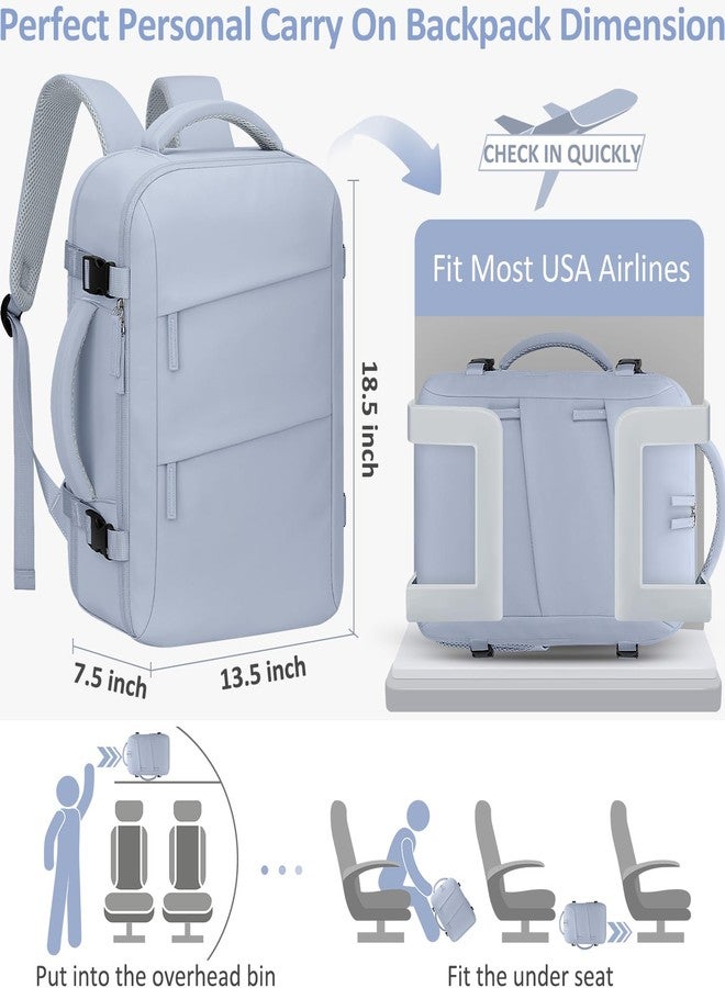 Tenot Travel Carry on Backpack, Laptop Backpack Flight Approved Personal Item Backpack, Blue, Large-15.6 Inch, Travel Backpacks - Image 2