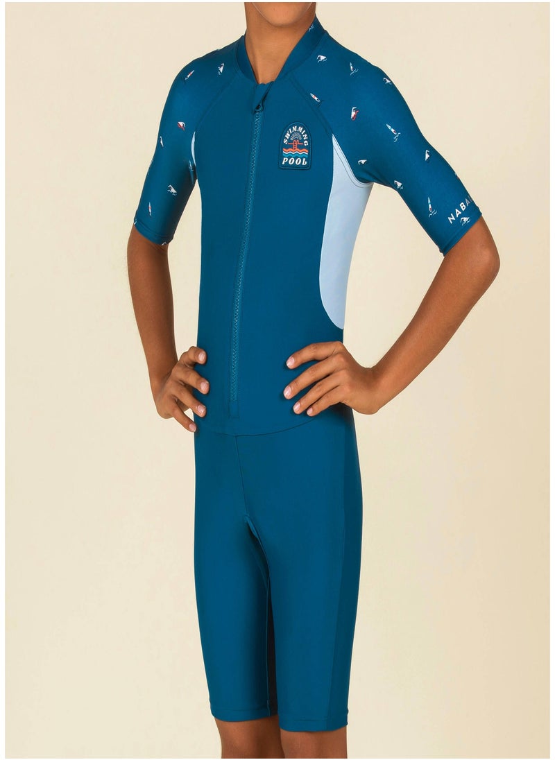 NABAIJI NABAIJI by DECATHLON, Boy Wetsuit Shorty 100 Short Sleeve Flexible & Comfortable Navy Blue Blue  - Image 1