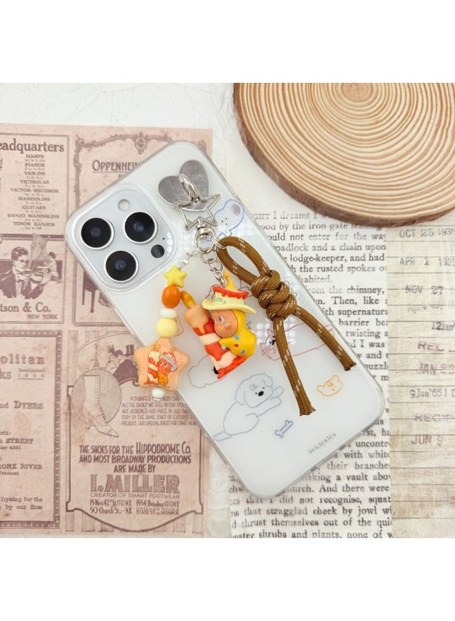 NIBEMINENT Phone Charm/ Chain Strap for Women Girls, Pajama Party Toast Cell Phone Case Lanyard Wrist Strap