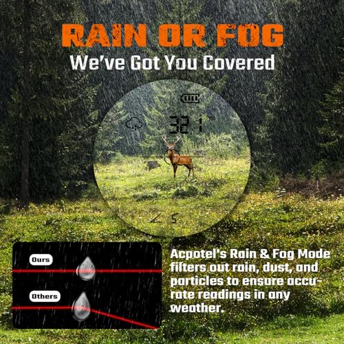 ACPOTEL Precision Hunting Range Finder, ±0.5yd Accuracy, 1000Yd Range, 6X Magnification, Rain & Fog Mode, 0.3s Instant Measurement | Lightweight Laser Range Finder for Hunting & Durable - Image 4
