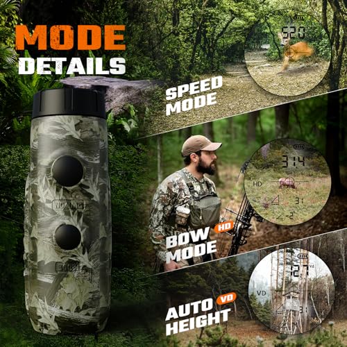 ACPOTEL Precision Hunting Range Finder, ±0.5yd Accuracy, 1000Yd Range, 6X Magnification, Rain & Fog Mode, 0.3s Instant Measurement | Lightweight Laser Range Finder for Hunting & Durable - Image 5