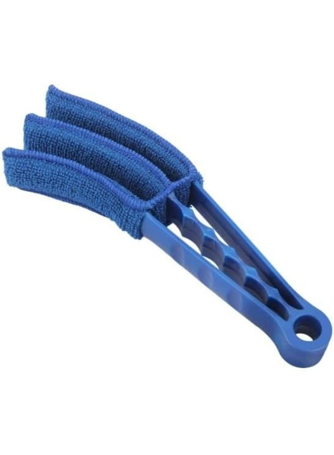 Spaceshoop Cleaning brush Microfiber Removable Washable Cleaning Brush Clip Household Duster Window Leaves Blinds Cleaner Brushes Tool clean (1pc, blue) - Image 1